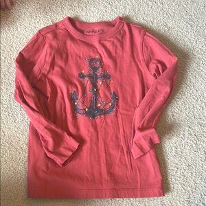 Crewcuts Red Anchor Long Sleeve Tee